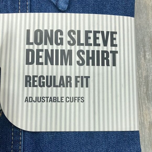 Big Mens Genuine Dickies Heavyweight Long Sleeve Denim Button Down Shirt Size 3X - Picture 2 of 5